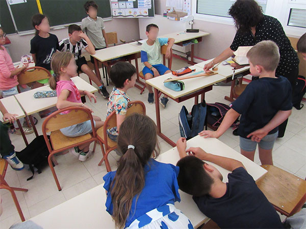 intervention dans une école pour les journées du patrimoine 2025